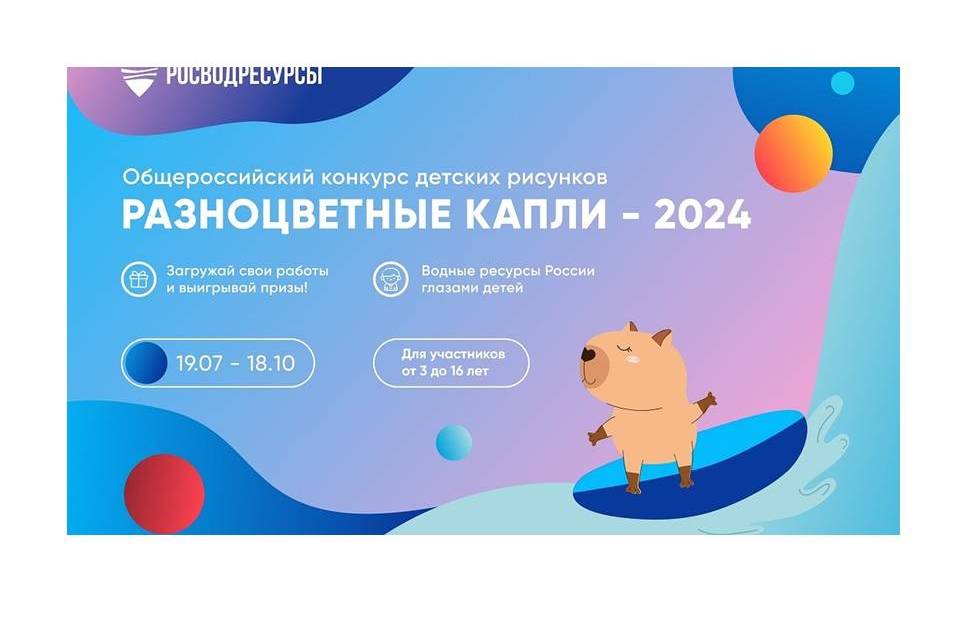 Конкурс детского рисунка «Разноцветные капли – 2024»